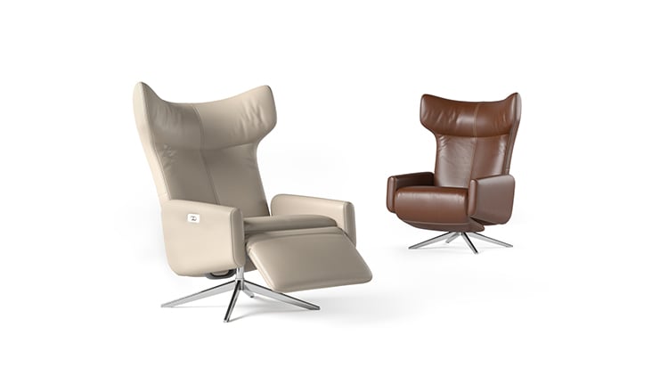 two ottoman chairs